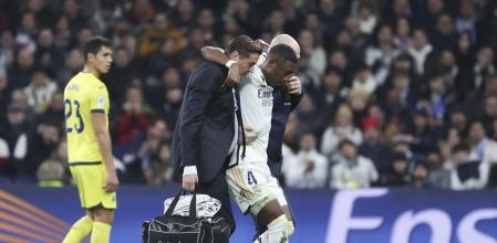 Alaba, tras lesionarse con el Madrid