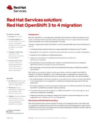 Red Hat Services Solution: Red Hat OpenShift 3 to 4 Migration